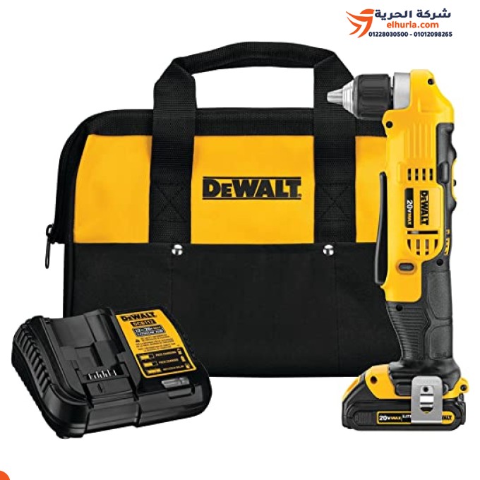 Dewalt Angle Drill 10mm 2 Speed ​​Model DEWALT DCD740C1 – the perfect tool for getting into tight spaces