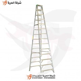 سلم مزدوج درج عريض 4.00 متر 16 درجة PENGUIN إماراتي