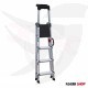 Double ladder with standing platform, 1.59 meters, 3 steps, Turkish GAGSAN