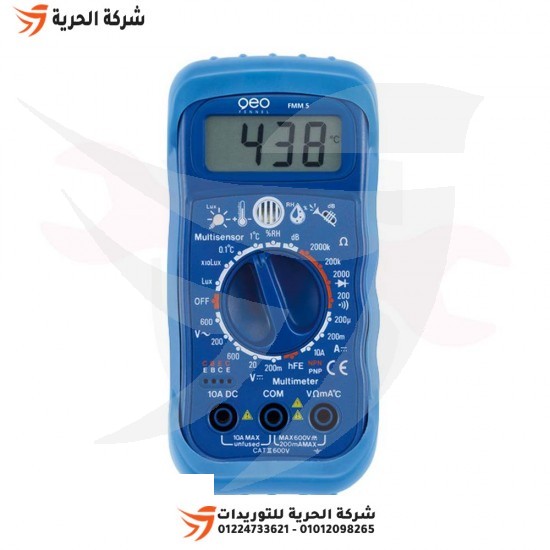 Multimeter-Messgerät (Temperatur – Luftfeuchtigkeit – Schall – Licht) GEO Modell FFM 5