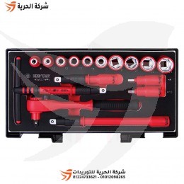 طقم لقم رباط عازل كهرباء 1000 فولت 16 قطعة KINGTONY تايواني