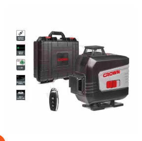 ميزان ليزر  16 خط أخضر 30 متر 360° بالريموت ماركة CROWN