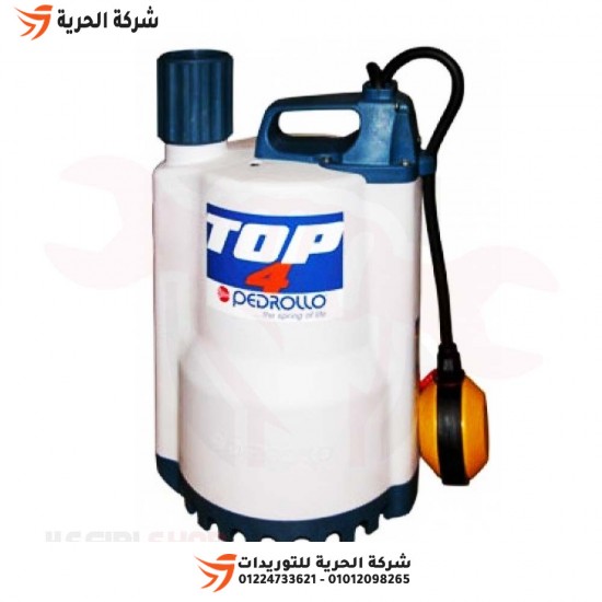 PEDROLLO clean water submersible pump, 1 HP, Italian model TOP4