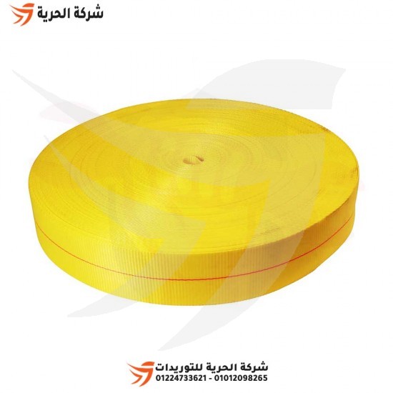 Loading wire roll, 3 inches, length 100 meters, load 3 tons, yellow, Emirati DELTAPLUS