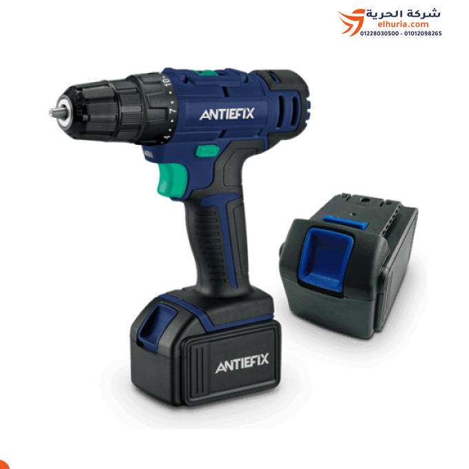 Drill driver, 18 volt battery, 2 Chinese batteries, ANTIEFIX brand