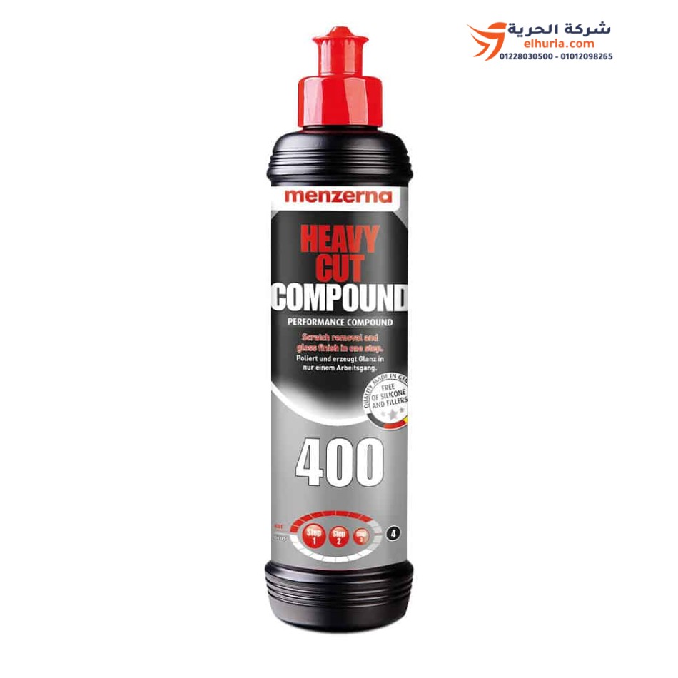 Menzerna HEAVY CUT COMPOUND 400 lucidante per auto, composto lucidante tedesco ad alta ruvidità 400 - 250 ml