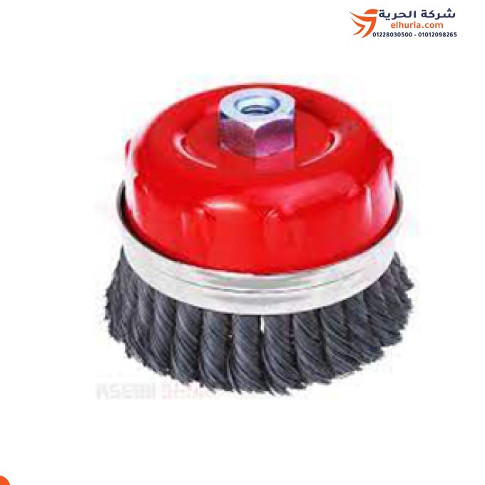 Braided cup brush, 15,000 rpm, 14-100 mm, Italian SIT brand