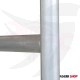 Tubi per ponteggi in alluminio, altezza 4,40 metri, peso 177 kg, turco GAGSAN