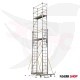 Échafaudage en aluminium, hauteur 7,17 mètres, poids 145 kg, GAGSAN turc