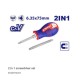 Flip screwdriver, 2*1 handle, Chinese rubber brand EMTOP