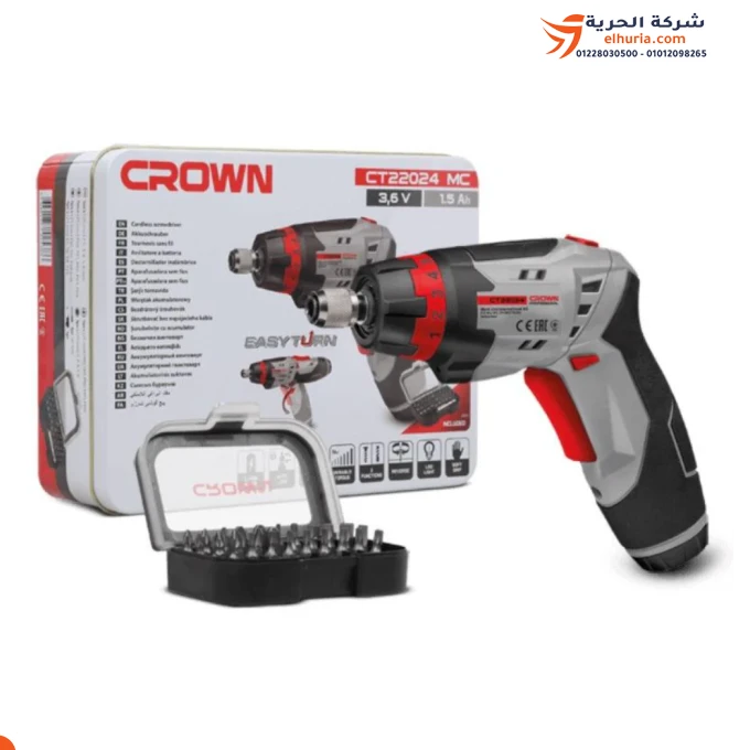 Impact driver, 3.6 volt, 1.5 amp battery, with CROWN accessories