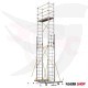 Trabattello in alluminio, altezza 6,35 metri, peso 102 kg, turco GAGSAN