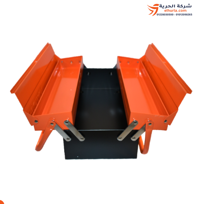 🧰 صندوق عدة 3 أقسام قابل للطي مقاس 430×200×160 مم خدمة شاقة صيني ماركة FIXMAN 🛠️🔥