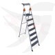 Double ladder with standing platform 2.00 m 6 step EUROSTEP