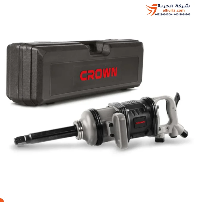 A set of long forged air screwdriver, 3800 Newton, plastic bag, CROWN brand