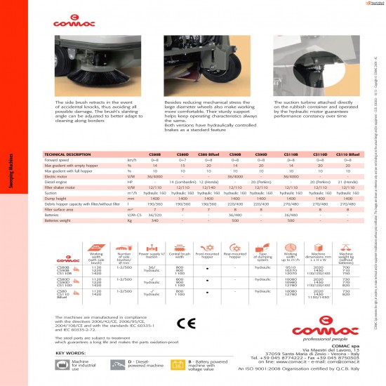 CS80 D riding vacuum cleaner for cleaning large and narrow surfaces