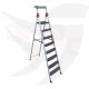 Double ladder with standing platform 2.20 m 7 step EUROSTEP