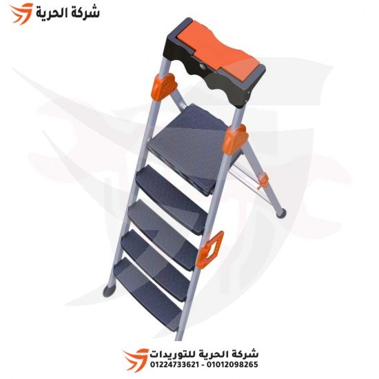 Double ladder with standing platform 1.60 m 4 step EUROSTEP