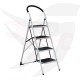 Double ladder, wide rubber staircase and standing platform, 1.57 meters, 4 steps, Turkish GAGSAN