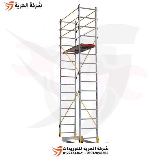 Aluminum scaffolding, height 3.20 meters, weight 61 kg, Turkish GAGSAN