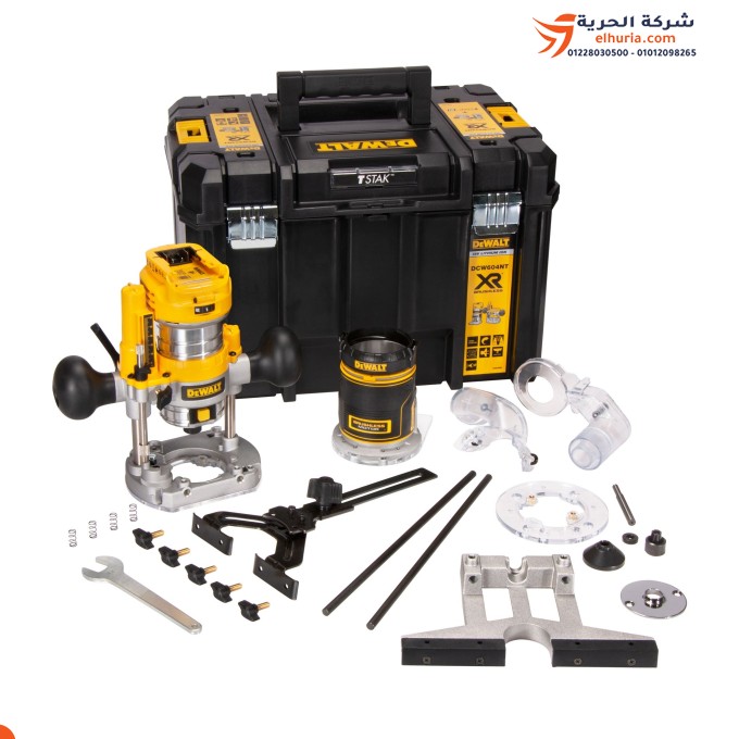 راوتر ديوالت 6-8 مم بدون بطارية 18 فولت موديل DEWALT DCW604NT-X