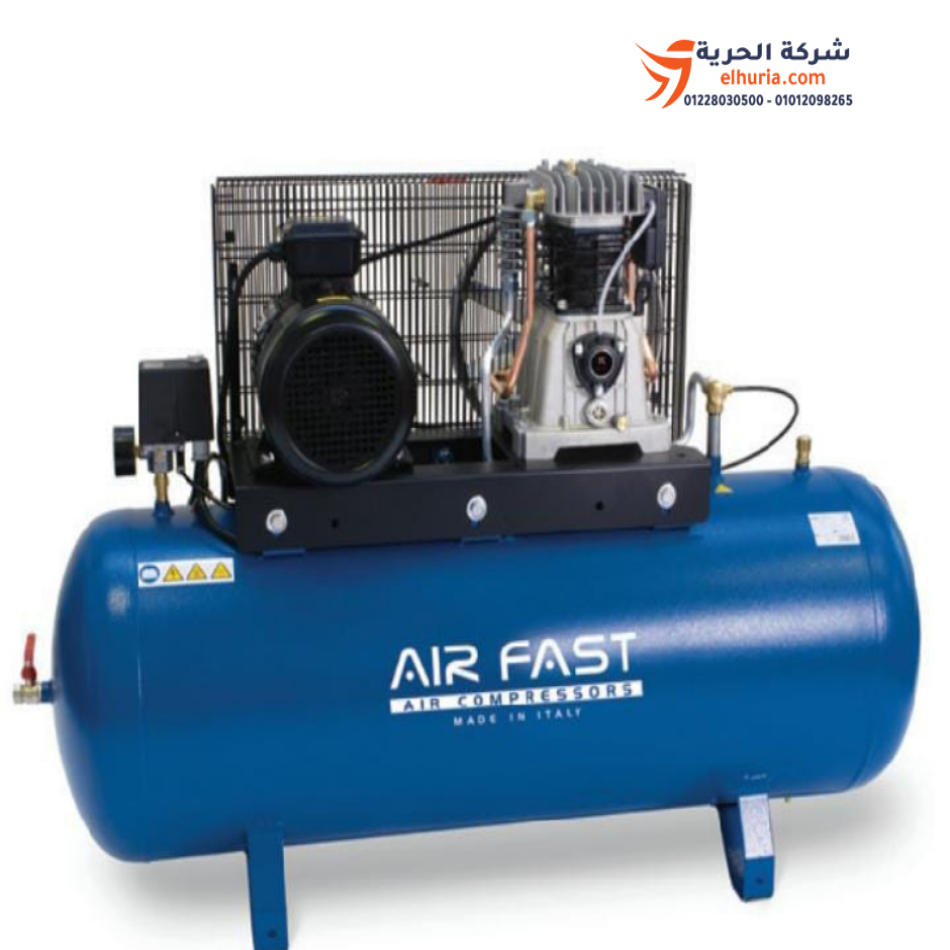 Reciprocating air compressor, 500 liters / 10 hp, Air Fast brand, model K60-510FT