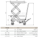 ونش طاولة هيدروليكي حمولة 350 كجم مقص مزدوج إرتفاع 130 سم ماركة CAMEL موديل PTS350B