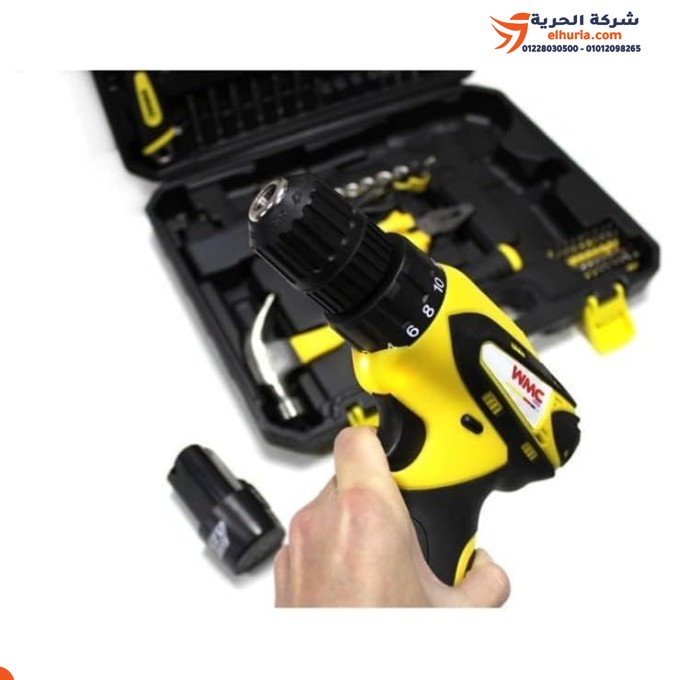 Tool set + 12V battery impact driver, 68 pieces, WMC TOOLS – the ideal solution for repair work at home and in the workshop