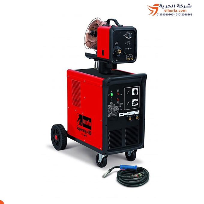 TELWIN welding machine with Italian water cooler - 3 phase, 2 mm, 450 amps - TELWIN Digital Super Mig460 R.A model