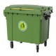 Plastic garbage container with a capacity of 770 liters