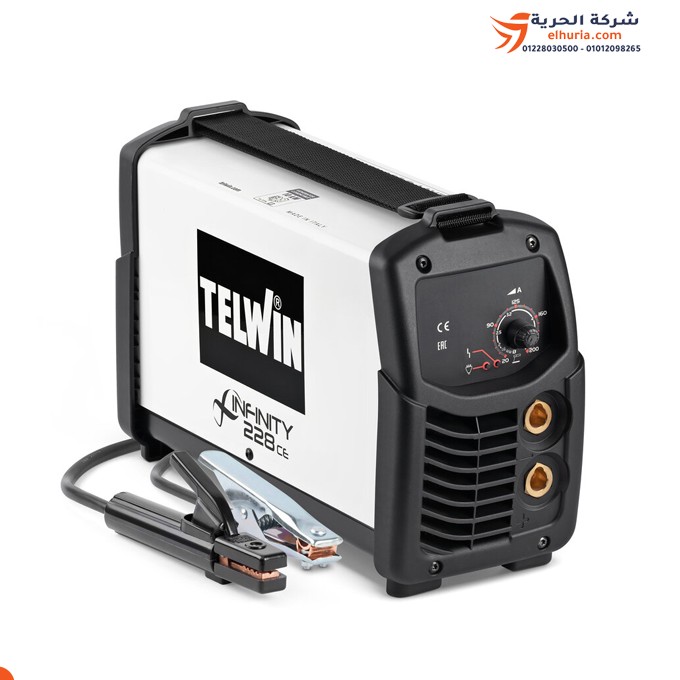 TELWIN INFINITY 228-MMA inverter welding machine, 200 amp, Italian stainless/aluminium.