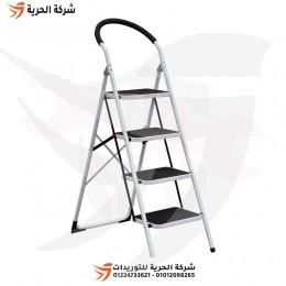 Double ladder wide rubber staircase and standing platform 1.57 meters 4 steps Turkish GAGSAN