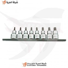 طقم لقم آلن كي نجمة 1/2 بوصة 8 قطع على كارت TOPTUL موديل GAAG0806